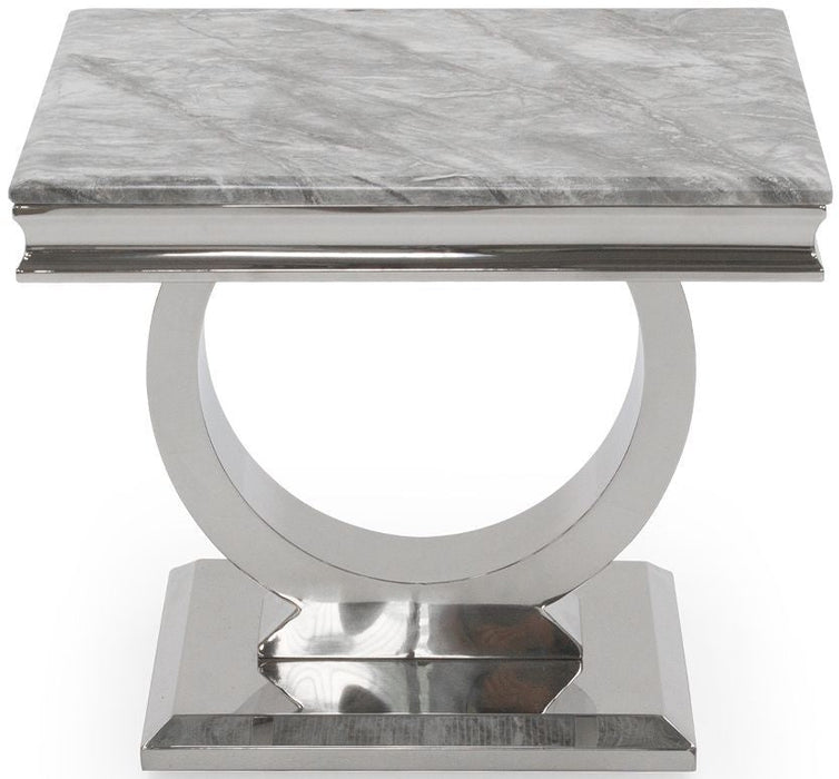 Vida Living Arianna Grey Lamp Table