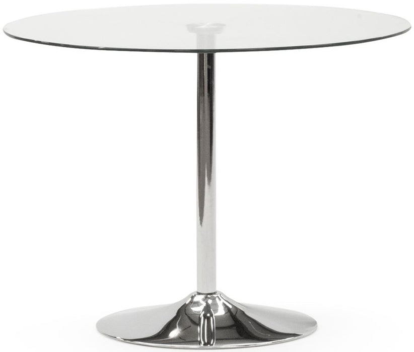 Vida Living Orbit Clear Glass Round Dining Table - 2 Seater