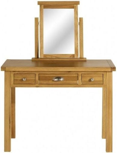 Woburn Rustic Oak 3 Drawer Dressing Table