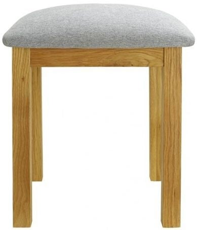 Woburn Rustic Oak Padded Dressing Stool
