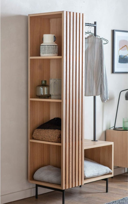 Okayama Japandi Style Oak Open Wardrobe