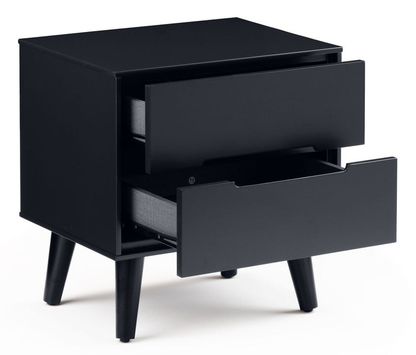 Alicia Anthracite 2 Drawer Bedside Cabinet