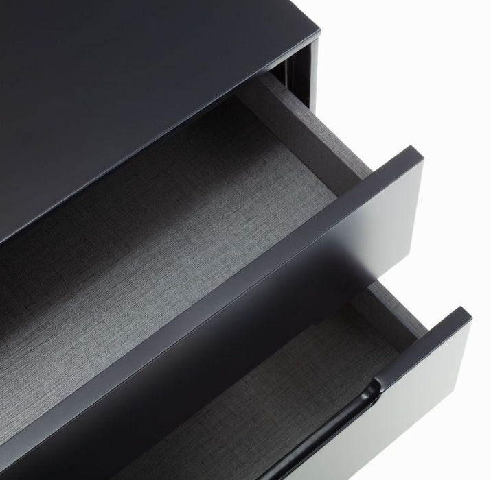 Alicia Anthracite 2 Drawer Bedside Cabinet