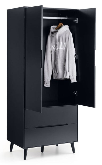 Alicia Anthracite 2 Door Combi Wardrobe