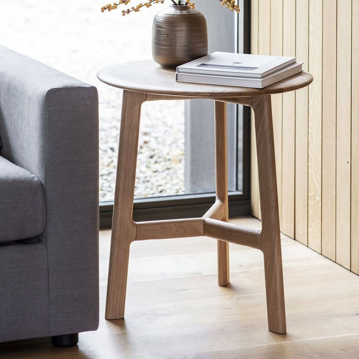 Madrid Oak Round Side Table