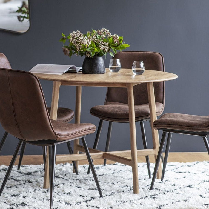 Madrid Oak 100cm Round Dining Table