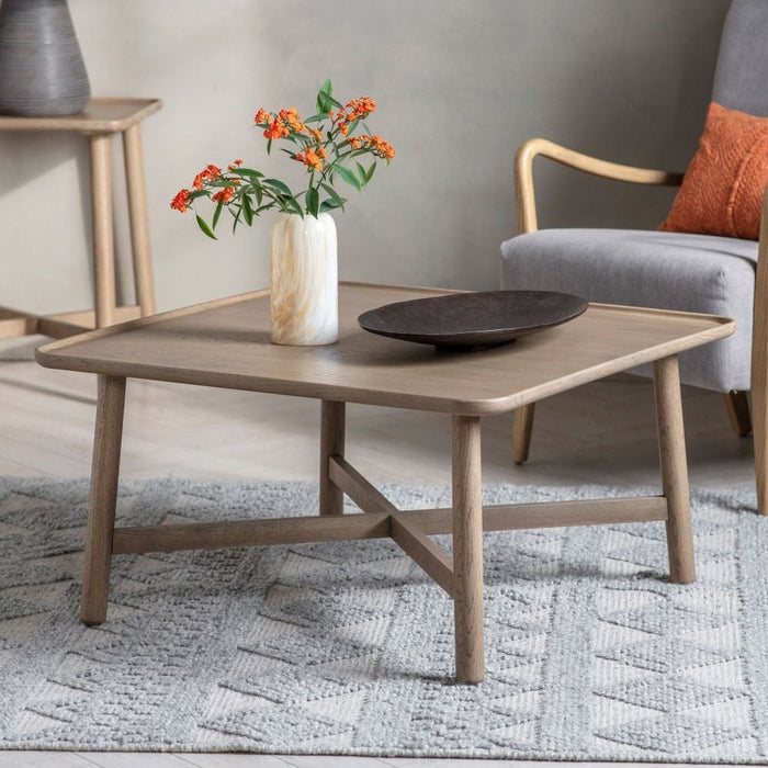 Kingham Grey Oak 80cm Square Coffee Table
