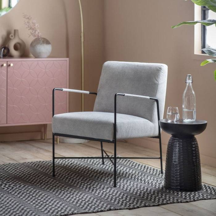 Chartham Grey Fabric Armchair