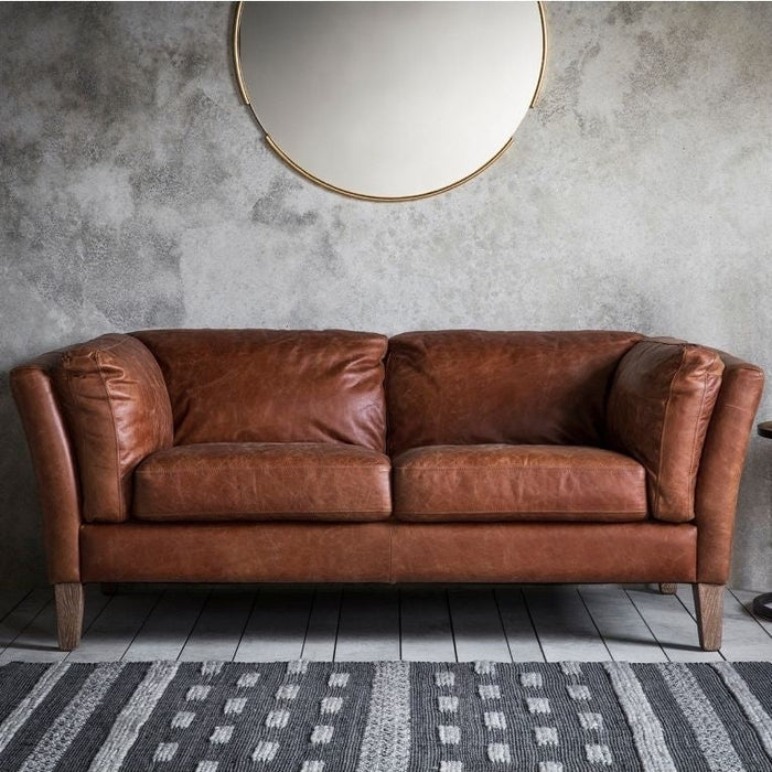 Ebury Brown Leather 2 Seater Sofa