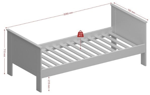Alba Single Bed White