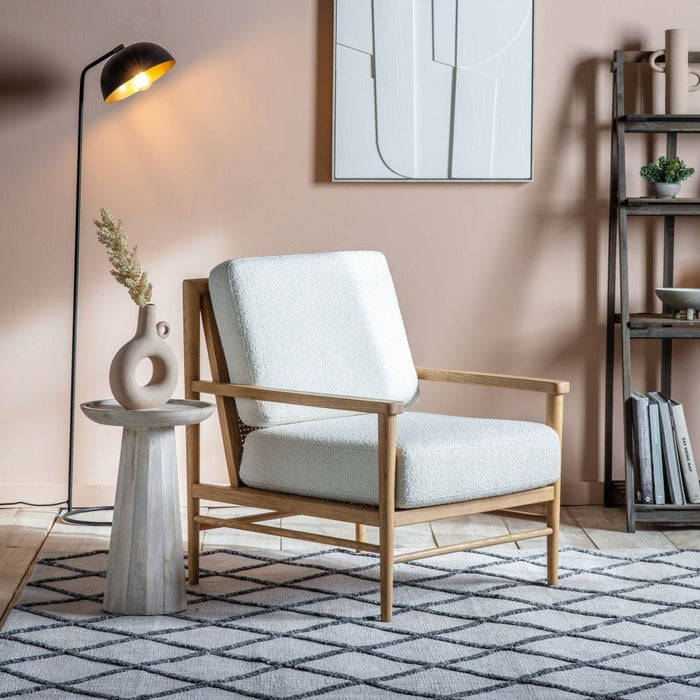 Odesa Cream Fabric Armchair