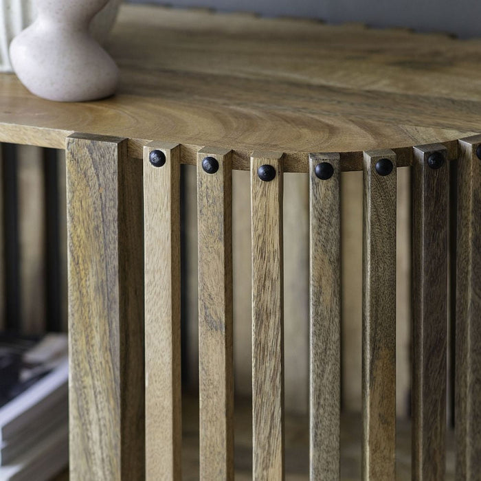 Voss Natural Mango Wood Console Table