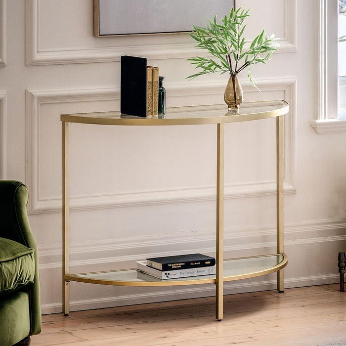 Hudson Champagne Console Table