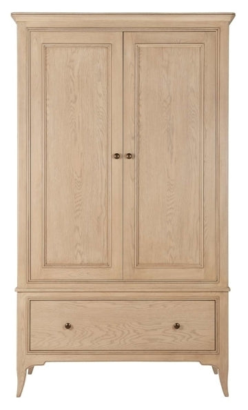Willis and Gambier Toulon Oak 2 Door 1 Drawer Double Wardrobe