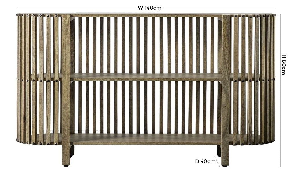 Voss Natural Mango Wood Console Table