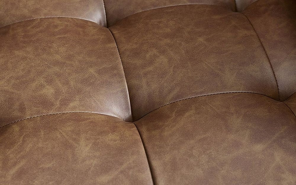 Henley Brown Faux Leather 3 Seater Sofa