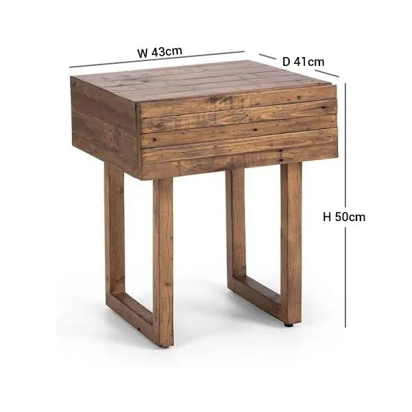 Woburn Brown 1 Drawer Lamp Table