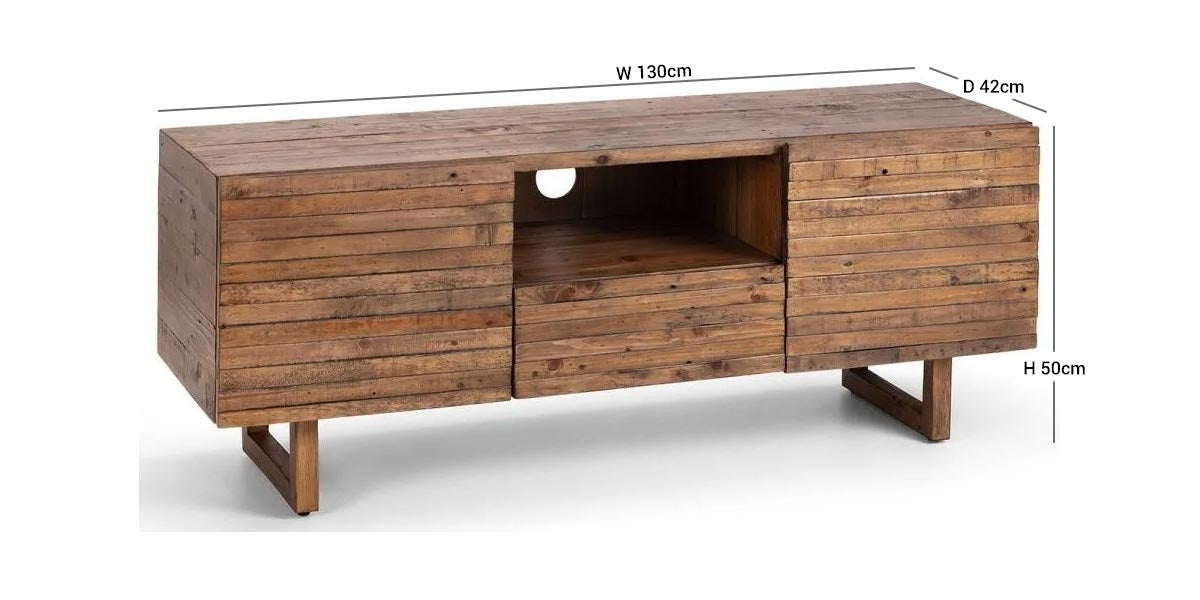 Woburn Brown Media Unit up to 59inch