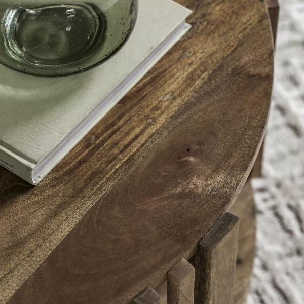 Voss Mango Wood 80cm Round Coffee Table