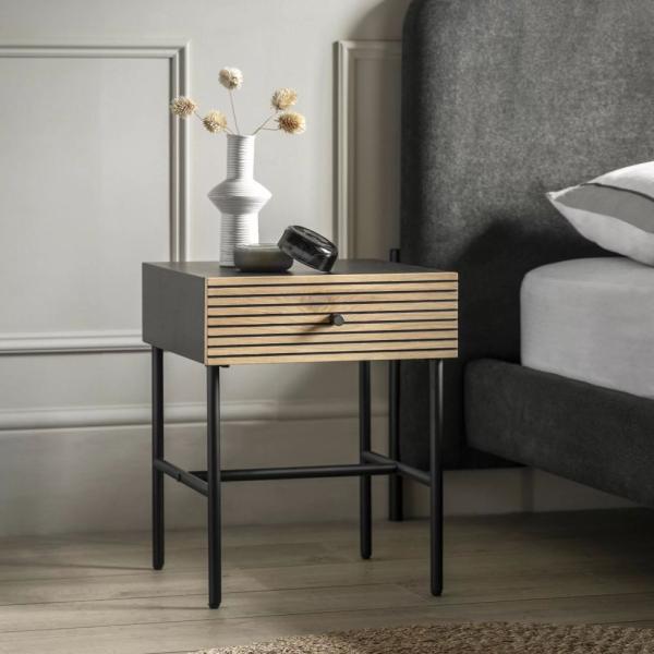 Hyland Natural 1 Drawer Bedside