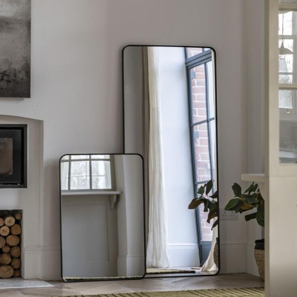 Holworth Rectangular Wall Mirror - 90cm x 60cm - Comes in Black and Gold Options