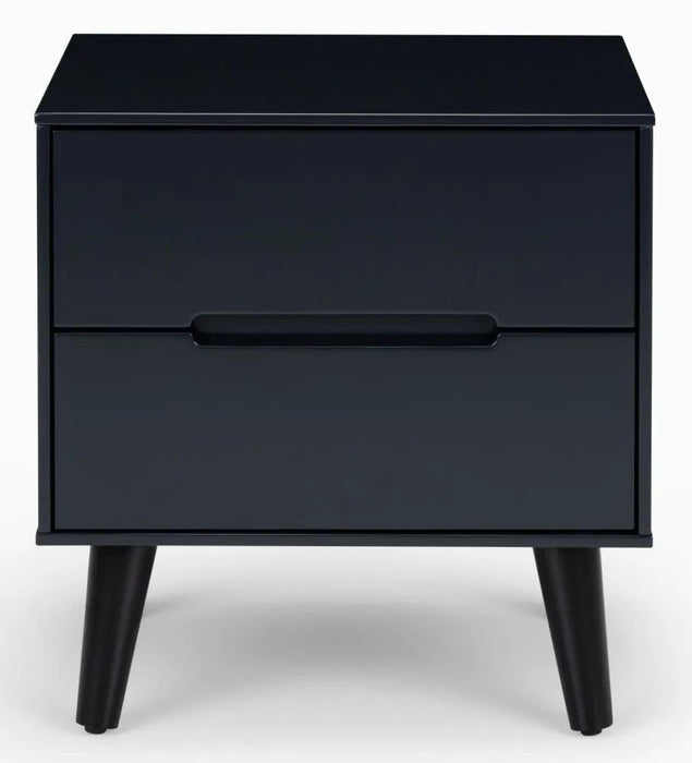 Alicia Anthracite 2 Drawer Bedside Cabinet