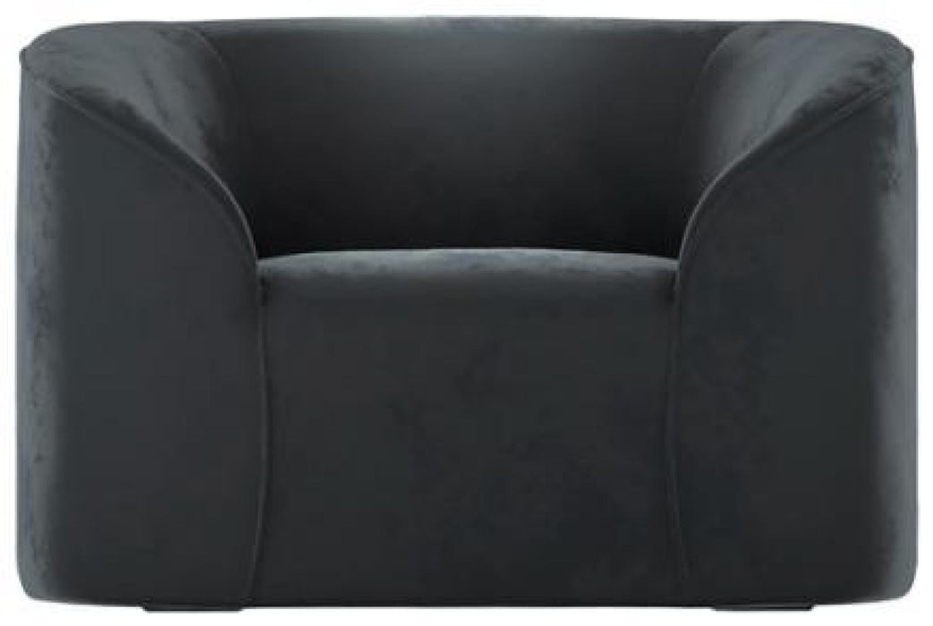 Zuma Black Velvet Fabric Chair