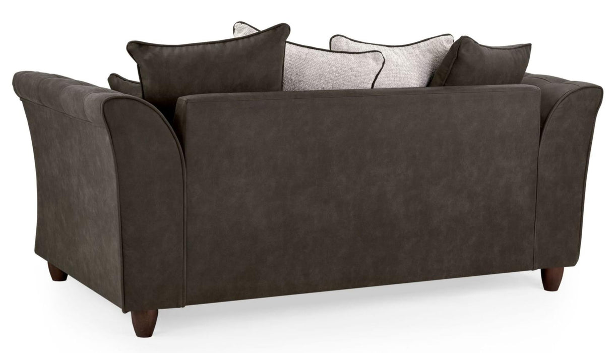 Bella Brown Faux Leather 2 Seater Sofa