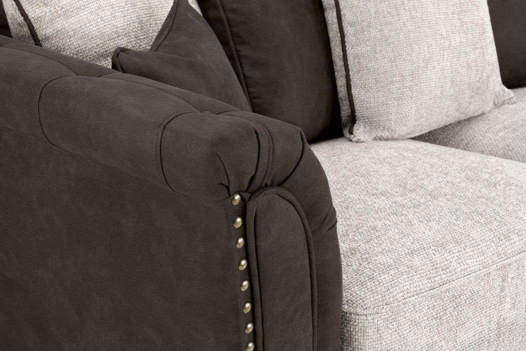 Bella Brown Faux Leather 2 Seater Sofa