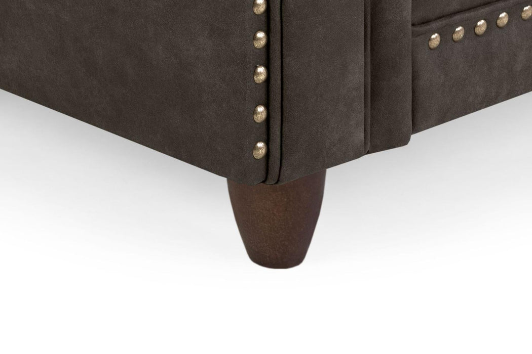 Bella Brown Faux Leather 3 Seater Sofa