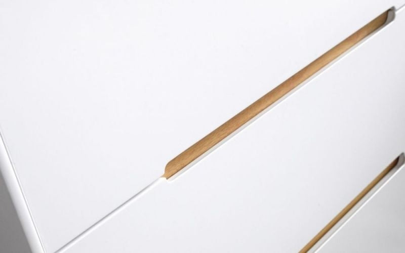 Alicia White and Oak 6 Drawer Chest