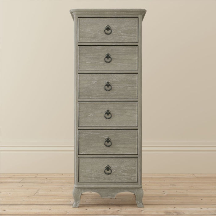 Willis and Gambier Camille Oak 6 Drawer Tallboy Chest