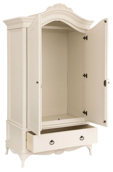 Willis and Gambier Ivory 2 Door 1 Drawer Double Wardrobe