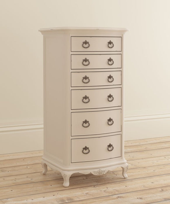 Willis and Gambier Ivory 6 Drawer Tallboy Chest