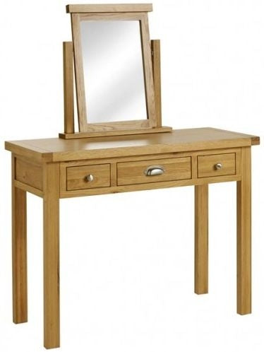 Woburn Rustic Oak 3 Drawer Dressing Table