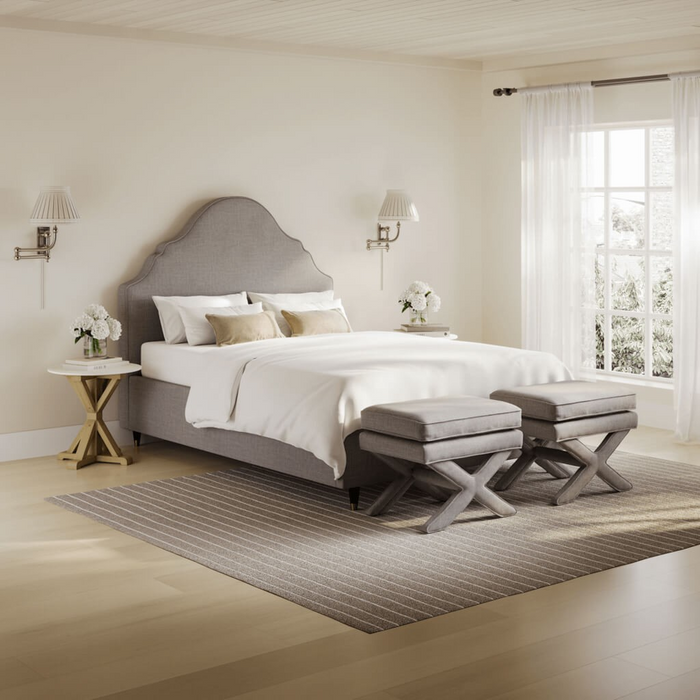 Quince Light Grey Kingsize Bed