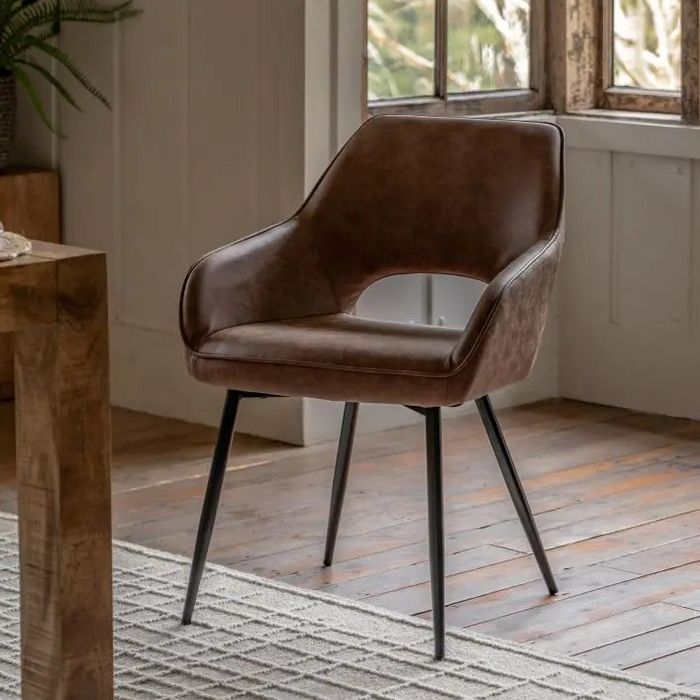 Ivorra Dining Chair Brown 2pk
