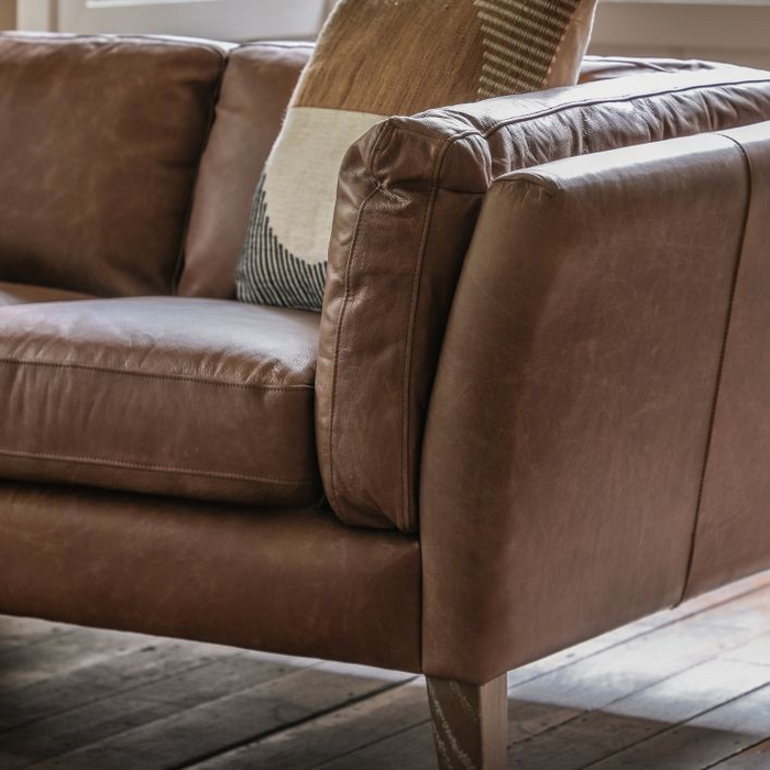 Ebury Brown Leather 2 Seater Sofa