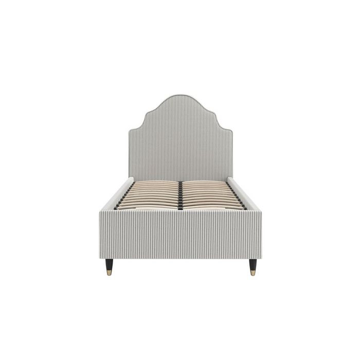 Monterey Grey Thin Stripe Single Bed