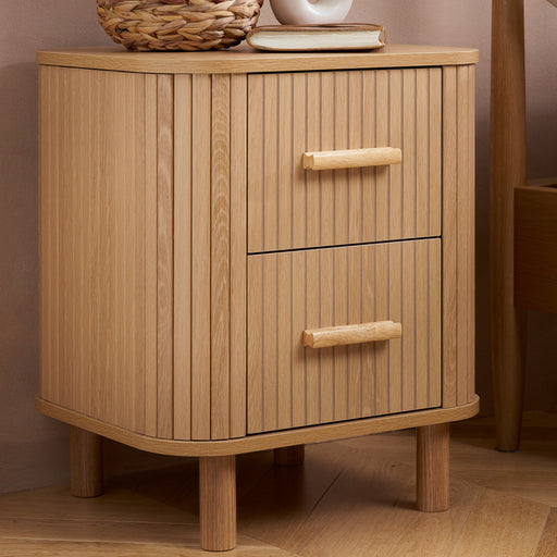 Birlea Axel 2 Drawer Fluted Bedside