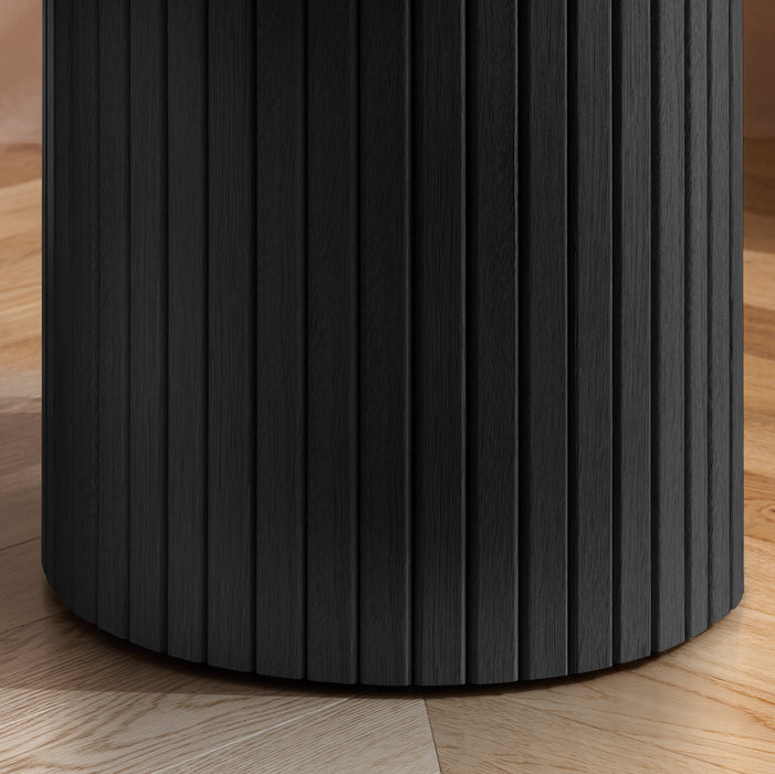 Birlea Axel Fluted Side Table Black