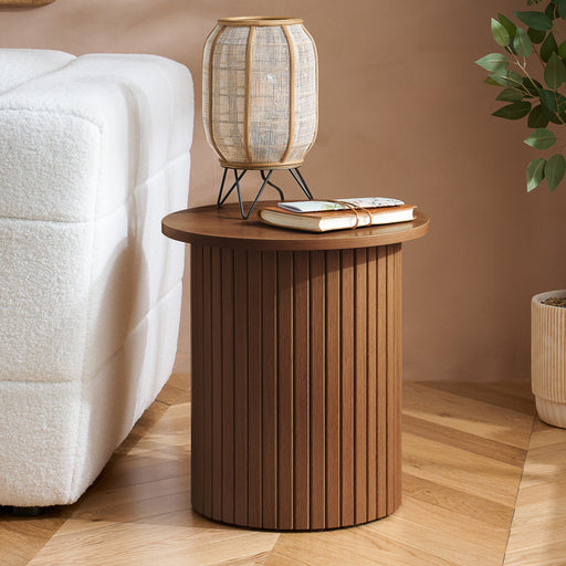 Birlea Axel Fluted Side Table Walnut