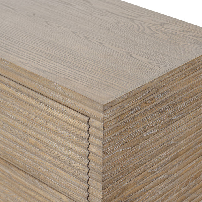 Wickham Ribbed Oak Chest of Drawers