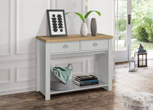 Birlea Highgate 2 Drawer Console Table Grey & Oak