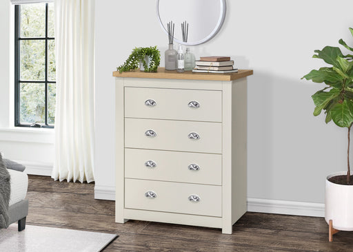 Birlea Highgate 4 Drawer Chest Cream & Oak