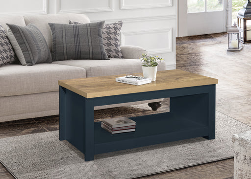Birlea Highgate Coffee Table Navy Blue & Oak