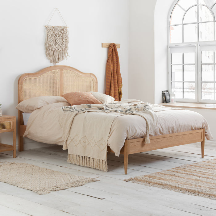 Birlea Leonie Rattan Bed Oak