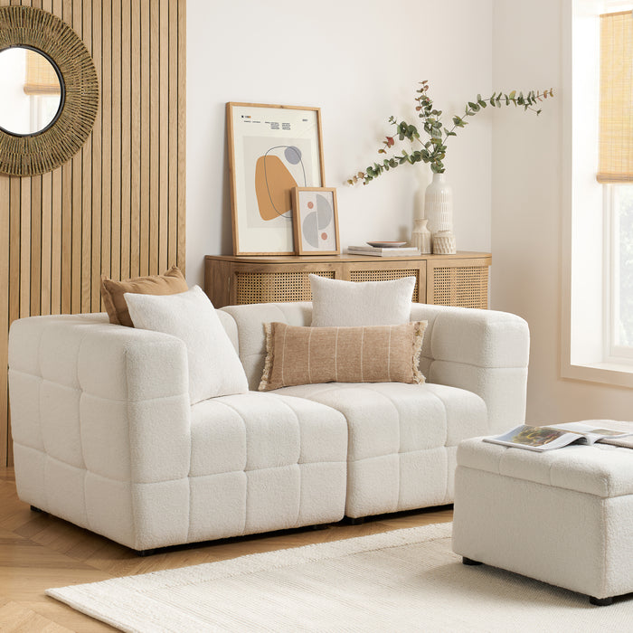 Birlea Milo 2 Seater Sofa With Footstool
