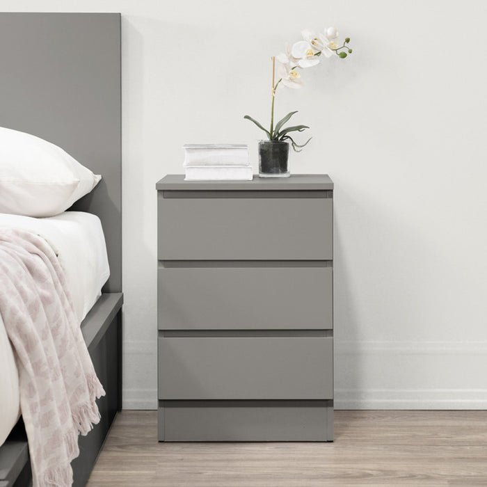 Birlea Oslo 3 Drawer Bedside Grey