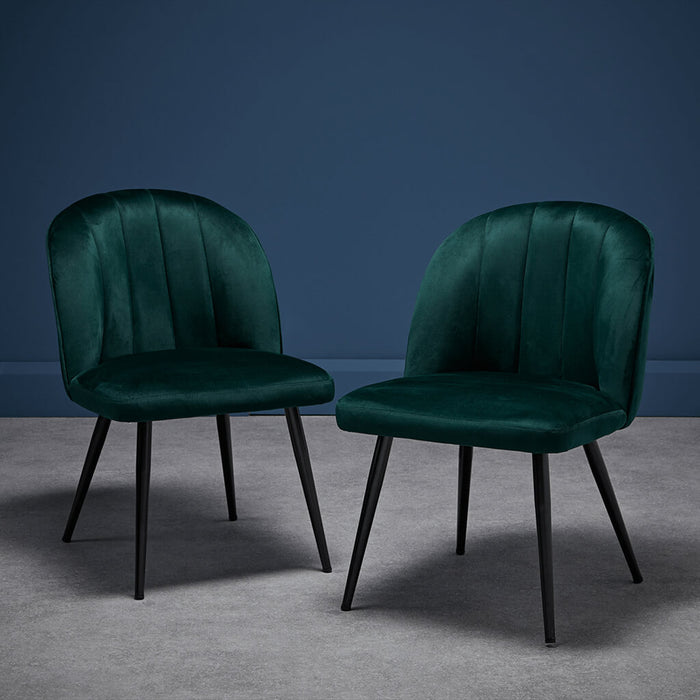 Orla Dining Chair Green (Pack of 2)